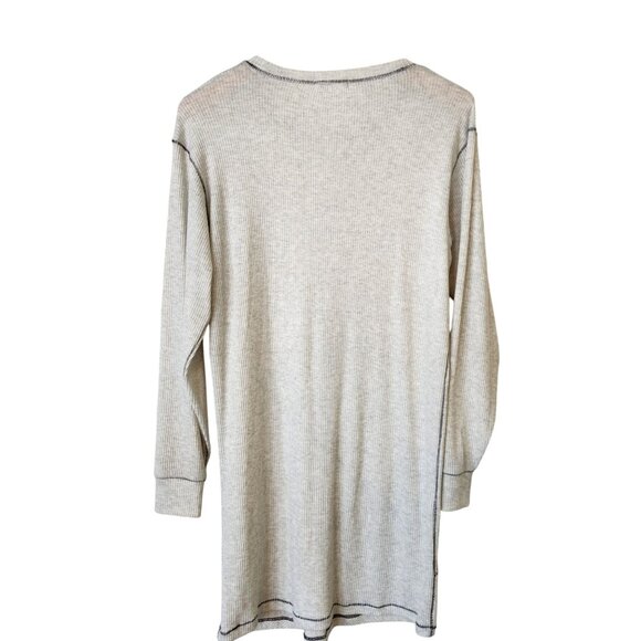 Rag & Bone The Knit Ribbed Dress Long Sleeve Grey Cute Soft Sporty Comfy Small - Picture 2 of 9